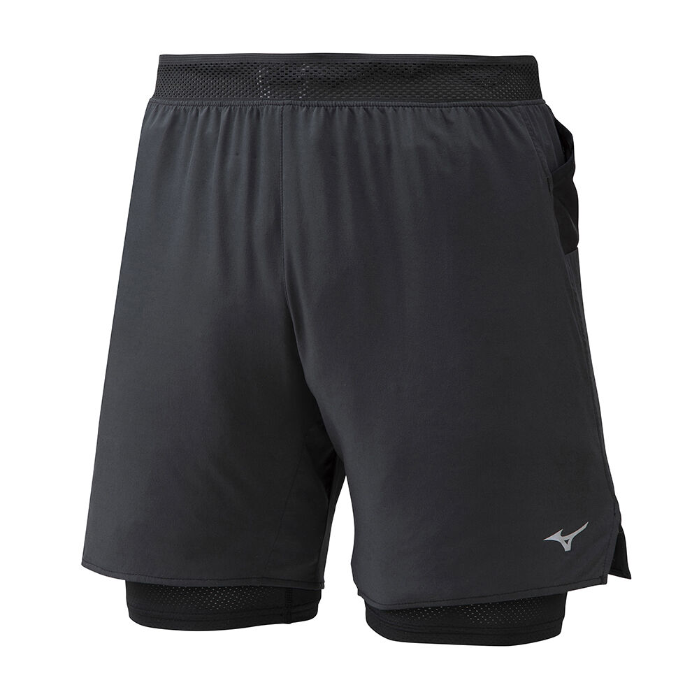 Mizuno Men's ER 7.5 2in1 Running Shorts Black (J2GB004009-PWE)